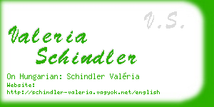 valeria schindler business card